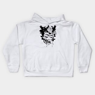 Skull face woman Kids Hoodie